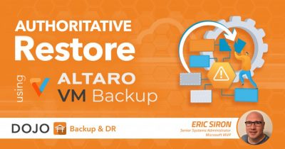 How To Use Altaro VM Backup for an Authoritative Restore