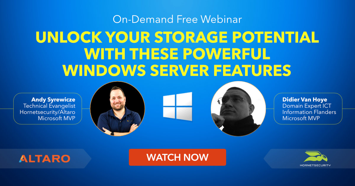 On-Demand Webinar - Windows Server Storage