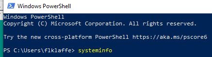 Windows 10 PowerShell System Info