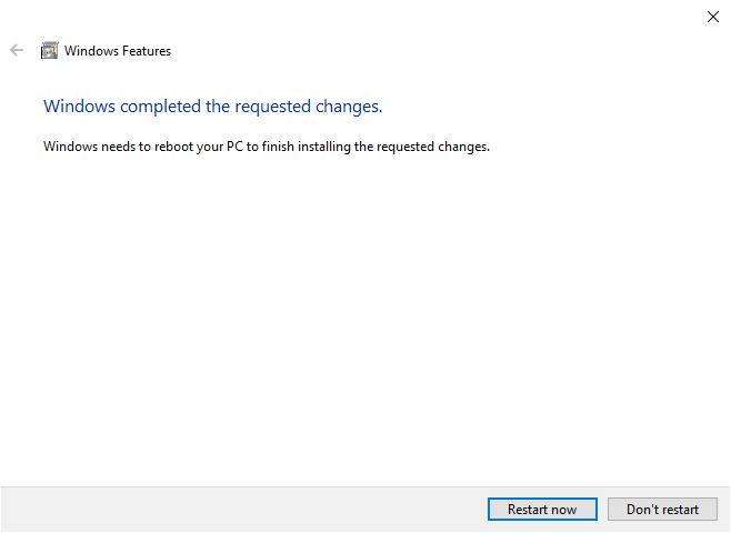Windows 10 reboot
