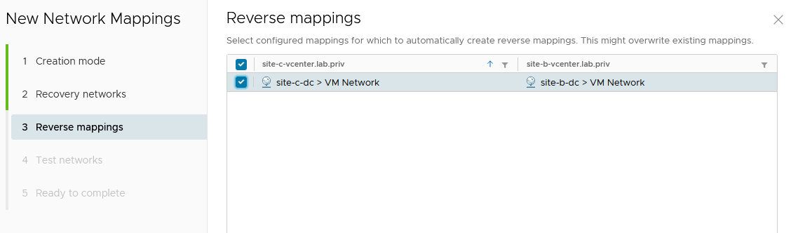Check everything in the Reverse mappings