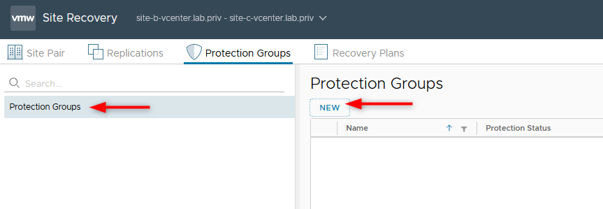 Create Protection Groups