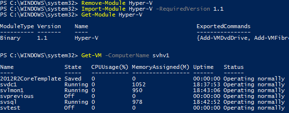 Successfully Controlling Down-level Hyper-V Hosts in PowerShell