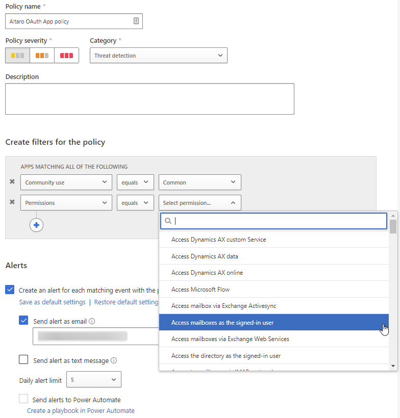 MCAS OAuth App Policy