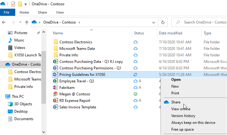 OneDrive Windows File Explorer