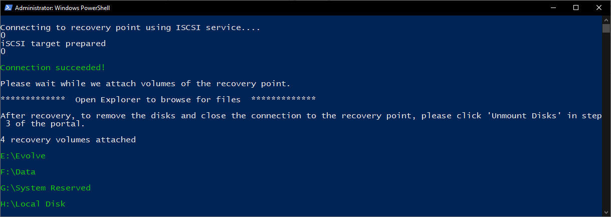 Script mounting drives for file recovery