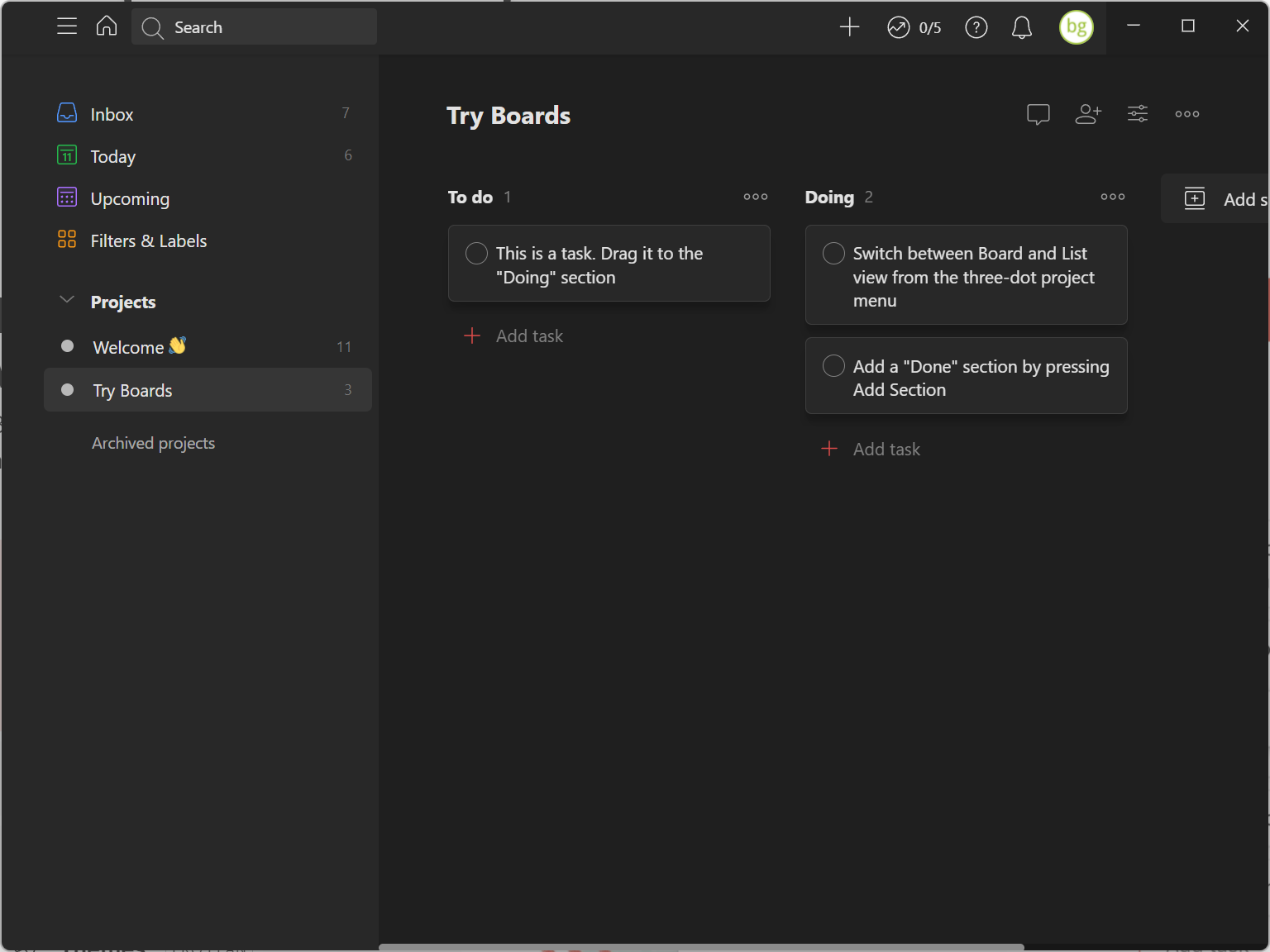 Todoist provides effective task management and Kanban-style card visualizations