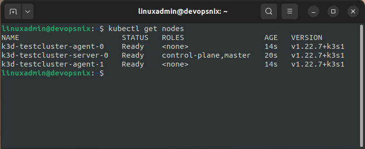 Viewing Kubernetes nodes running in a Kubernetes cluster