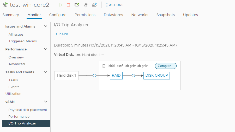 vSAN’s VM IO Trip Analyze used to be a fling that got productized in vSphere 7 u3