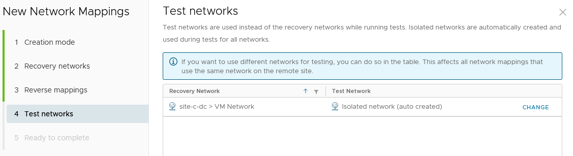 You can select a test network